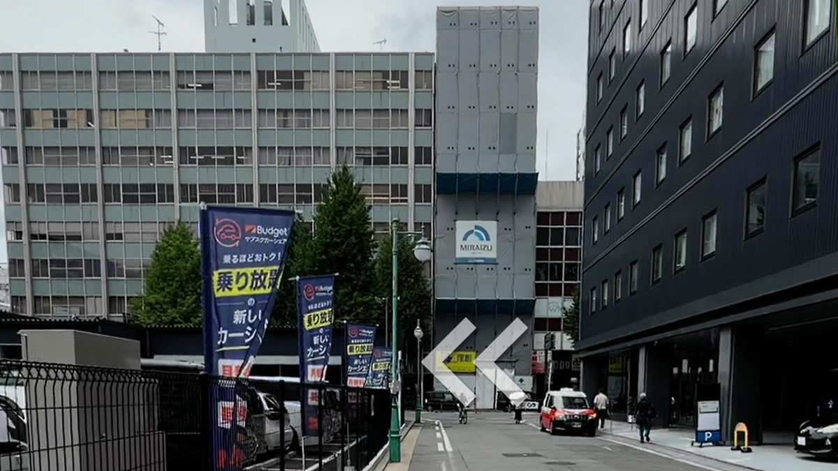 はかた近代ビルとセブンイレブン前の横断歩道への道順